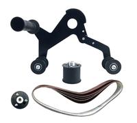 HEMOTON Mini Lijadora de Mano Inalámbrica Negra Banda Abrasiva, Accesorio de Pulido para Eliminar Óxido, Reemplazo Fácil de Cinta y Función de Lijado 360 Grados