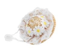 HEMOTON Mini Sombrero para Mascota Encaje y Paja, Tamaño XS, Decoración para Fiestas y Sesiones De Fotos, Accesorio para Perros y Gatos Pequeños