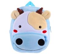 HEMOTON Mochila para Niños Jardín De Infancia Peluche Suave Mochila Infantil De Felpa Adorable Diseño Vaca Ligero Resistente Guardería Uso Diario