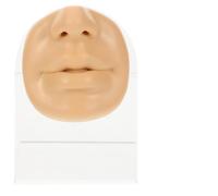HEMOTON Modelo en Silicona Flexible para Perforación de Nariz y Boca de Práctica con Soporte, Exhibición de Joyas y Diseño Facial Simulado para Entrenamiento Profesional