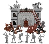 HEMOTON Modelo Militar de Castillo Caballería y Carro de Asedio, Juego de Juguetes Militares, Set Decorativo Realista de Equipo Militar Antiguo, Material Didáctico Coleccionable