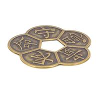 HEMOTON Monedas De I Ching Moneda De La Suerte De 2 Pulgadas De Latón con Feng Shui Chino para La Adivinación Decoración Trae Buena Suerte Riqueza Y Salud.