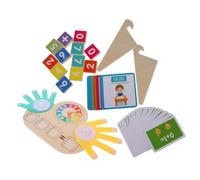 HEMOTON Montessori de Matemáticas de Madera para Contadores Educativos para y Resta Reconocimiento de Colores y Coordinación Manual para Educación Casa y Aula