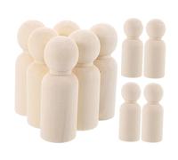 HEMOTON Muñecas De Madera Clavijas Diy 50pcs Figuras Decorativas Para Manualidades Decoración Creativa