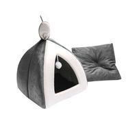 HEMOTON Nido de Conejo Nido de Cama para Gatos Nido para Dormir de Mascotas Cama de Nido de Gatos Nido Universal para Gato Nido de Cueva para Mascotas Nido de la casa de Gatos algodón Gris