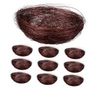 HEMOTON Nidos De Pájaros Tejidos a Mano, 10 Unidades De Ratán, Cuencos Transpirables para Mascotas, Decoración De Jardín y Hogar