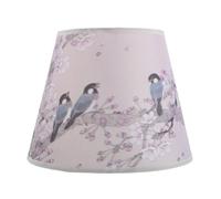 HEMOTON Pantalla de lámpara de tela diseño floral y de pájaros 22 cm de diámetro pantalla pequeña para lámpara de pie y mesita de noche cubierta para lectura y decoración del hogar
