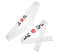 HEMOTON Pañuelo Japonés para Chef de Sushi, Diadema Ninja de Poliéster Transpirable y Seguro, Paquete de 2 Piezas para Cocina Tradicional y Artes Marciales