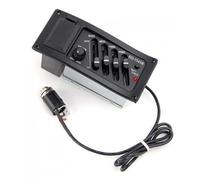 HEMOTON Pastilla Para Guitarra Acústica Negra Con Preamplificador Ecualizador De Bandas Afinador Integrado y Caja De Batería Para Amplificación Fácil