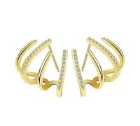 HEMOTON Pendientes de Garra con Circonitas para Mujer Tachuelas Elegantes de Duradero Accesorios de Oreja para Fiestas y Uso Diario Regalo Femenino Chic y