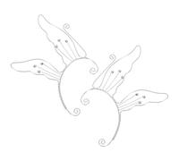 HEMOTON Pendientes Vintage con Diseño de Alas para Mujer Manguitos de Oreja No Perforados Diseño Hecho Mano Clips Cómodos para Uso Prolongado Accesorios de Hadas para Cosplay y Eventos