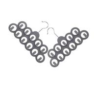 HEMOTON Perchas de Corbata para Hombres, Organizador de Bufandas, 2pcs con 11 Agujeros, Antideslizante, para Armario, para Cinturones y Corbatas