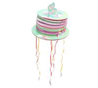 HEMOTON Piñata de Tiras Unicornio Decorativa para Cumpleaños Infantil Juguete Festivo de Artesanal Rellenable con Dulces y Accesorios para Fiestas Temáticas