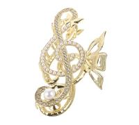 HEMOTON Pinza Pelo Mujer Elegante Clip Metal Decorativo Nota Musical Con Falsa Para Tipo De Cabello