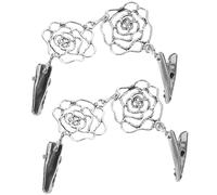 HEMOTON Pinzas para Suéter y Vestidos de Mujer Broches Vintage Colgante de Hoja Color Plata 2 Unidades Clips para Sujetar Cárdigan y Bufandas Accesorios Retro para Ropa