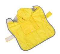 HEMOTON Plegable para Perros Pequeños Capucha Amarillo S, Poncho Reflectante para Mascotas, Ropa Ligera y Compacta para Paseo bajo Lluvia