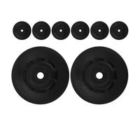 HEMOTON Polea para Fitness Cojinete de Nylon 90 Mm, Juego de 8 Ruedas de Repuesto Negras Funda Protectora, Accesorio Duradero y Silencioso para Máquina de Gimnasio en Casa