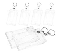 HEMOTON Porta Tarjetas Identificativas Vertical con Ranura para Pulgar, Protector Rígido de Pc, Superficie Mate y Paquete de 6 Unidades para Uso Ocasión