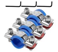 HEMOTON Protector de Silla de Oficina Regulable 25-28mm, Acero Inoxidable | Kit de Reparación para Sillón Despacho, Soporte Goma y Llave Hexagonal, Estabilidad y Control de Nivel