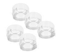 HEMOTON Protectores de Perillas para Estufa de Gas 5 Unidades, Cubierta Transparente Resistente al Calor 89.8×54.3 Mm, y Antiaceite, Seguridad Infantil para Cocina Segura