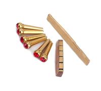 HEMOTON Puente De Latón De Guitarra Partes Del Puente De Guitarra Pestillo Acrílico Anillos Gruesos De Resina Capucha Hecho Para Durar Puentes De Guitarra Rojo Juego De Almohadas