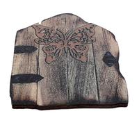 HEMOTON Puerta De Hadas De Madera Para Jardín y Exterior, Miniatura Plana Forma De Árbol, Decoración Para Árboles y Patios, Resistente Al Desgaste y Uso Durante Todas Las Estaciones