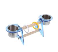 HEMOTON Puesto De Entrenamiento para Loros y Pájaros con Soporte Triangular De Acero Inoxidable, Tamaño Pequeño, Accesorio para Ejercicio y Juego Jaulas, Adecuado para Mascotas Domésticas