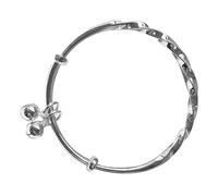 HEMOTON Pulsera Ajustable para Ñiño Diseño Trenzado y Campana Brazalete de Cobre Delicado y Resistente Joyería Minimalista para Muñeca Infantil Adecuado para Obsequio y Uso Diario