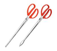 HEMOTON Punta Curva y Punta Recta Mango Antideslizante, Herramienta Versátil para Reptiles, Acuarios y Alimentación Segura