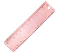 HEMOTON Regla Recta de Cobre, Regla de Metal Portátil, Rosa, 12cm, Resistente al Desgaste, No se Deforma Rompe, para Ingeniería y Enseñanza