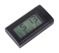 HEMOTON Reloj Electrónico para Coche Pequeño Termómetro Digital, Pantalla Luminosa Nocturna, Autoadhesivo, Medición de Temperatura Interior y Exterior, Accesorio para Motocicleta