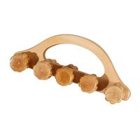 HEMOTON Rodillo de Masaje Portátil de Madera para Aliviar Muscular 10 Ruedas, Herramienta Compacta Adecuado para Gimnasio y Viajes