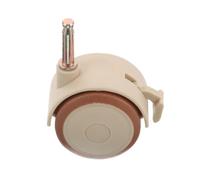 HEMOTON Ruedas de Cuna Ruedas de Repuesto Adaptador roscado Adaptador Neutro boquillas cíclicas de Piezas Auto Ruedas de Muebles Ruedas giratorias Rueda de Freno la Rueda Caucho Beige