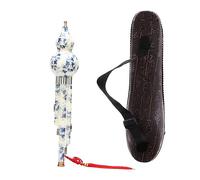 HEMOTON Seda De Calabaza De Porcelana Azul y Blanca Cacerola Instrumento Musical Música Flauta De Cucurbitáceas Chino Tradicional Flautas Chinas Porcelana Sintética Azul y Blanca.