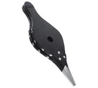 HEMOTON Soplador de Aire Manual para Barbacoa y Chimenea Ventilador Portátil de Acero Inoxidable y Madera Herramienta Compacta para Camping y Uso en Exterior Color Negro