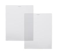 HEMOTON Soporte Acrílico Transparente para Tarjetas de Visita 2 Ranuras A4, Herramienta de Exhibición sin Rebabas para Marketing en Supermercado y Centro Comercial