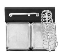 HEMOTON Soporte para Cautín Doble de Metal Resistente Base Pesada Antideslizante para Estación de Soldadura Soporte Portátil y Desmontable para Soldador Multifunción para Escritorio