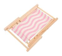 HEMOTON Soporte para teléfono móvil Soporte de Base Soporte Decorativo con Forma de Silla de Playa para Oficina y Leer Mensajes Estilo Simple Negro Madera Canvas Varios Estilos