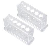 HEMOTON Soporte para Tubos de Ensayo Reutilizable de Plástico, Estante de 6 Agujeros para Laboratorio de Química, Lavable y Práctico para Experimentos Científicos