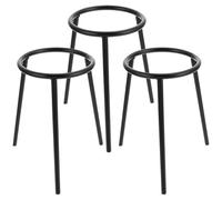 HEMOTON Soporte trípode para laboratorio de experimentos, hierro resistente color negro, fácil limpieza, ideal para aulas de ciencias y, pack de 3 piezas