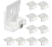 HEMOTON Soportes para Persianas de Plástico Blanco Fuerza de Sujeción Fuerte, 10 Piezas para Decoración del Hogar y Bricolaje, Clips para Cortinas Resistentes Daños