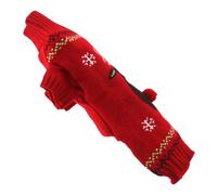 HEMOTON Suéter Navideño de Punto para Perros Cuello Alto, Rojo XS | Lana, Patrón de Reno Tejido, Puños Elásticos, Corte Holgado, para Cachorros y Perros Pequeños