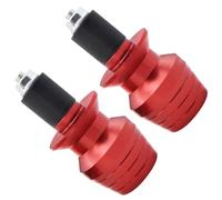 HEMOTON Tapones de Manillar para Motocicleta Extremos Antivibración de Aluminio Redondos Color Rojo 1 Par Accesorios para Manillar de Vehículo Eléctrico Equilibrio y Protección