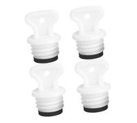 HEMOTON Tapones de Repuesto para Bolsa de Agua Caliente 4 Piezas, Tapón Antifugas de Goma Mediano, Tapa Térmica Compatible para Uso en Hogar y Oficina, Cierre Hermético y Duradero