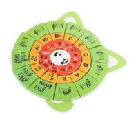 HEMOTON Tarjetas Educativas para Piano con Rueda de Tarjetas de Ritmo Variadas Herramienta Didáctica Resistente para Principiantes Teoría Musical