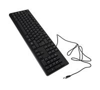 HEMOTON Teclado USB con Cable para Oficina y Ordenador Teclas Silenciosas Plug and Play Diseño Práctico para Trabajo y Gaming Compatible con Laptop y Escritorio