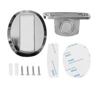 HEMOTON Tope de Puerta Magnético Invisible Adhesivos Dobles de Aleación de Zinc Fuerza Fuerte y Diseño Mini Paquete de 2 Unidades para Sala y Dormitorio