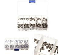 HEMOTON Tornillos Prisioneros Surtidos en Caja de Plástico de Acero Inoxidable M5 M6 M8 Juego de 200 con Cabeza Hexagonal, Resistentes Oxidación para Electrodomésticos y Maquinaria