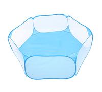 HEMOTON Valla Hexagonal Plegable para Mascotas Parque Infantil Reutilizable De Tela De Poliéster Azul Portátil para Interiores y Exteriores Cachorro y Gato