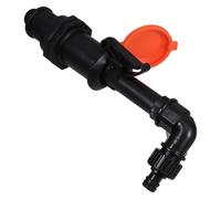 HEMOTON Válvula de Agua Rápida 3/4 Dn20 de PP Llave para Manguera | Cuerpo, Varilla y Tapa Superior, Diseño Seguro Capuchón Protector, Negro, 1 Pieza